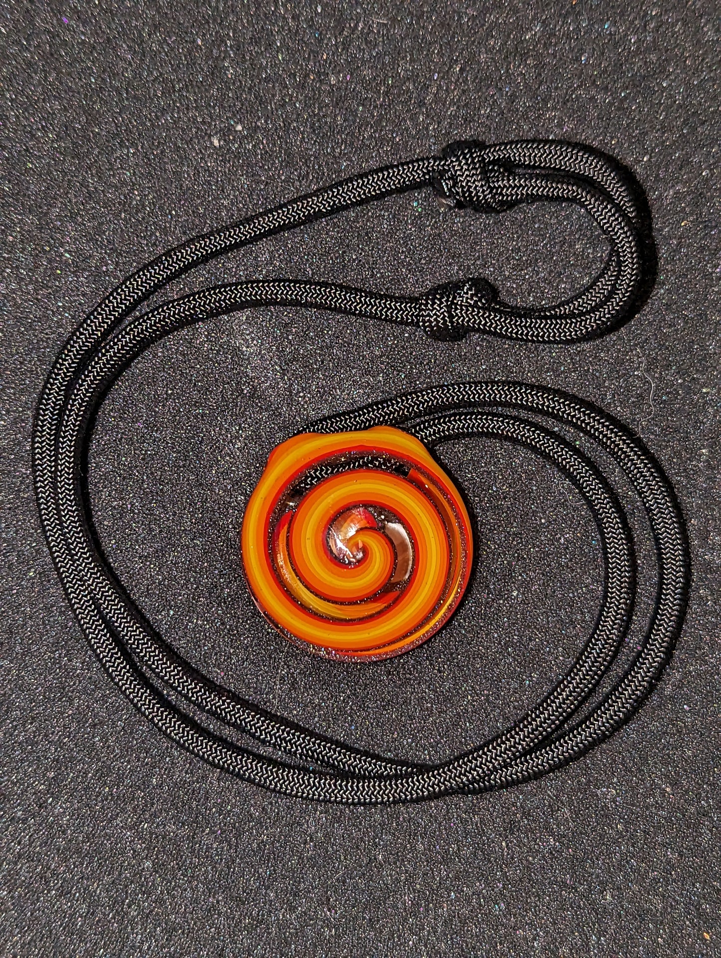 Fire Fade disc pendant