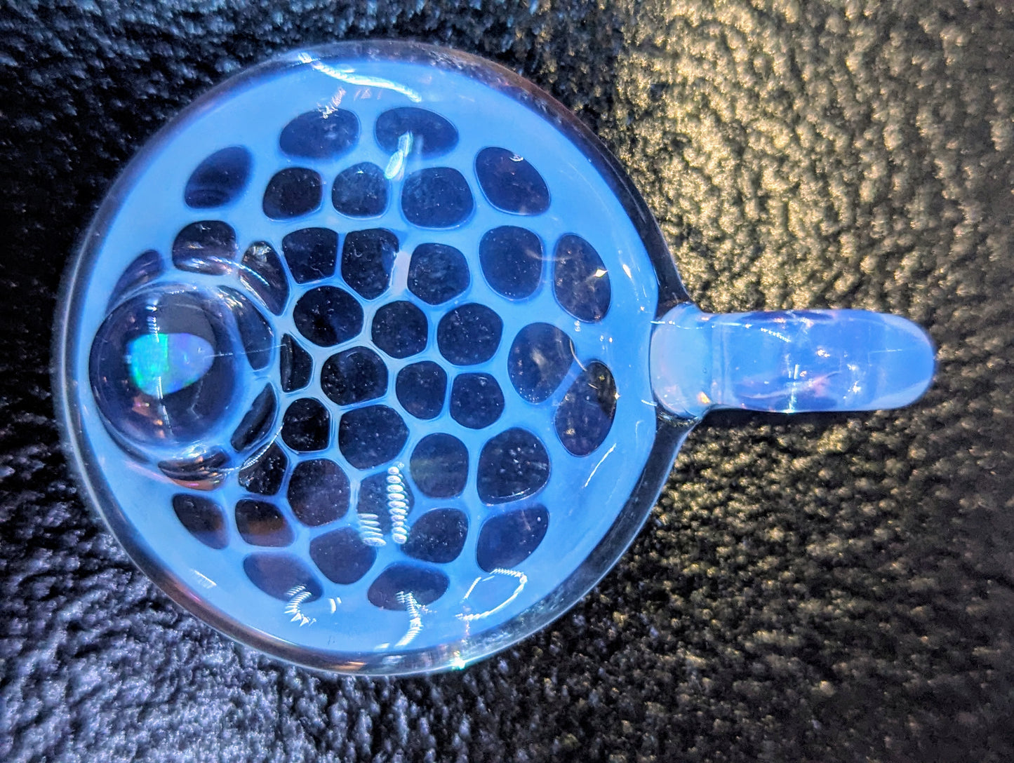 Ghost honeycomb and opal pendant