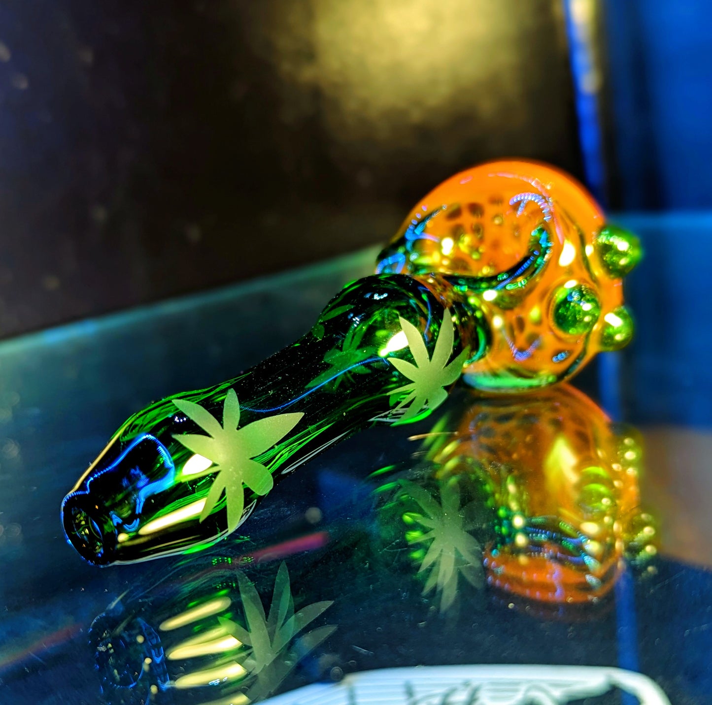 Emerald and tangie honeycomb spoon