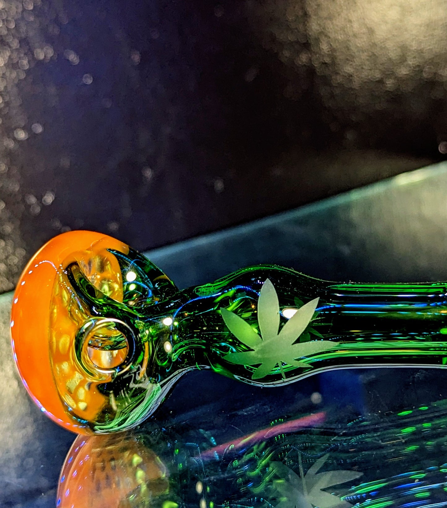 Emerald and tangie honeycomb spoon